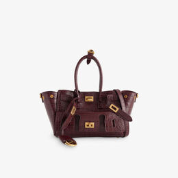 Сумка Balenciaga Bel Air мини кожаная с ручкой, бордовый r04493053 | dark burgundy