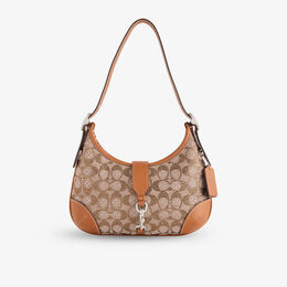 Сумка-хобо Coach Signature Hamptons с искусственными кристаллами, коричневый r04364038 | lh/burnished amber
