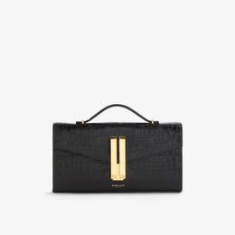 Клатч-сумка DeMellier кожаная, черный r04423493 | black croc