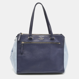 Kate Spade Two Tone Blue Leather Double Zip Tote 1186499