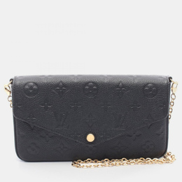 Louis Vuitton Pochette Felicie Black Monogram Empreinte Canvas Chain Bag 1185523