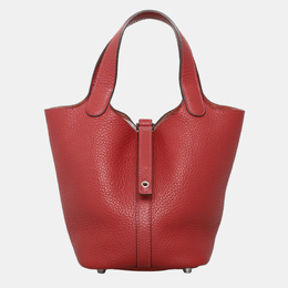 Hermes Picotin 18 Rouge Clemence Leather Bag 1185920