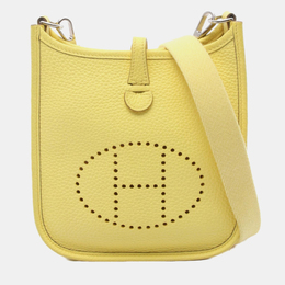 Hermes Evelyne TPM Limoncello Yellow Clemence Leather Shoulder Bag 1185327