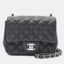 Chanel Classic Square Mini Gray Calfskin Shoulder Bag 1185321