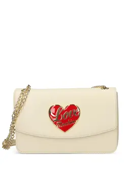 Love Moschino heart-plaque chain shoulder bag 31187611
