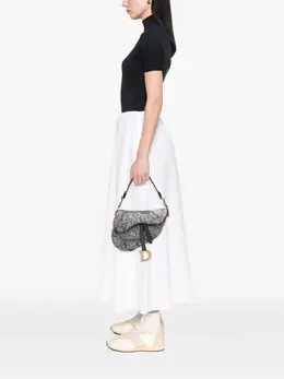 Christian Dior 2021 Canvas Reverse Embroidered Toile De Jouy Saddle Bag shoulder bag 31318017