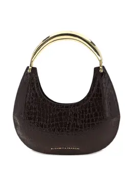 Elisabetta Franchi small Hobo crocodile-effect metal-top-handle shoulder bag 31287128