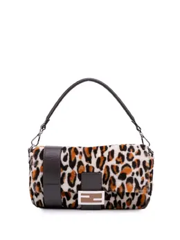 Fendi 2010-2025 Leopard Print Calf Hair Baguette satchel 31318247