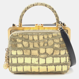 Chanel Black/Gold Leather Shoulder Bag 1185314