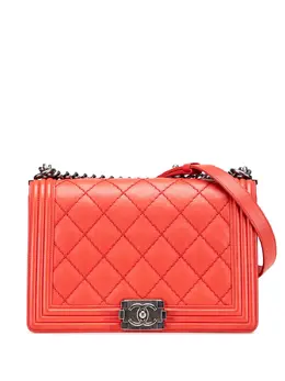 Chanel 2013-2014 Medium Quilted Calfskin Wild Stitch Boy Flap crossbody bag 31317994
