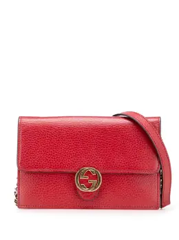 Gucci 2016-2025 Leather Interlocking G Dollar Wallet on Chain crossbody bag 31317959