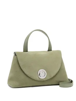 Coccinelle small Nikla circular-lock suede tote bag 31117452