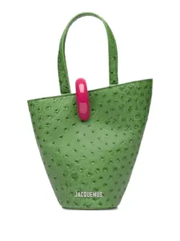 Jacquemus The Bambola ostrich-effect leather small bag 27371578