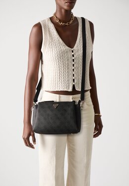 Сумка через плечо NOELLE TRI COMP CROSSBODY Guess, темно-серый gu151h7yj-c11 | coal logo