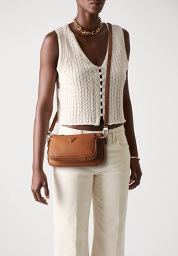Сумка NOELLE DBL POUCH CROSSBODY SET Guess, цвет Light Cognac gu151h7xa-o11 | light cognac