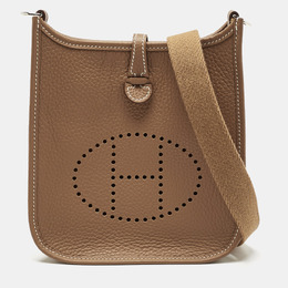 Hermes Gold Taurillon Clemence Leather Evelyne TPM Bag 1188566