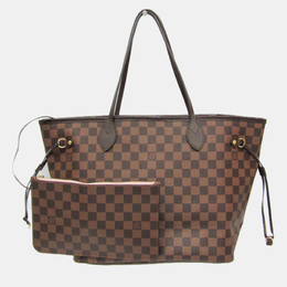 Louis Vuitton Neverfull MM Damier Ebene Rose Ballerine Coated Canvas Tote Bag 1186952