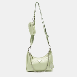 Prada Mint Green Re Nylon and Saffiano Leather Re-Edition 2005 Shoulder Bag 1186802