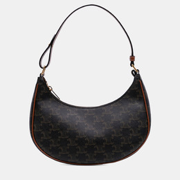 Celine Brown Triomphe Coated Canvas Ava Shoulder Bag 1186473