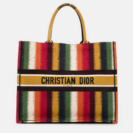 Christian Dior Multicolor Large Striped Book Tote 1186532