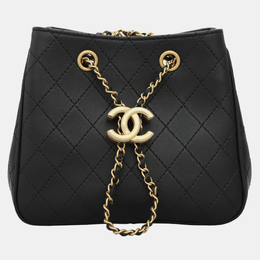 Chanel Calfskin Egyptian Amulet Drawstring Bucket Bag 1185975