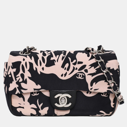 Chanel Printed Satin Mini Flap Shoulder Bag with Mirror 1185936