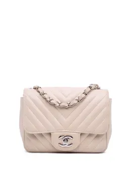 Chanel 2020 Mini Square Classic Chevron Lambskin Single Flap crossbody bag 31348020