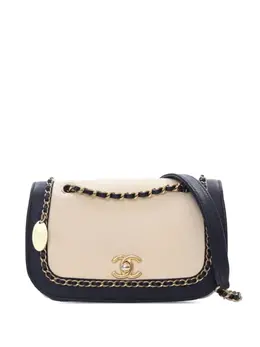 Chanel 2019 Lambskin and Caviar Lovely Chains Flap crossbody bag 31343528