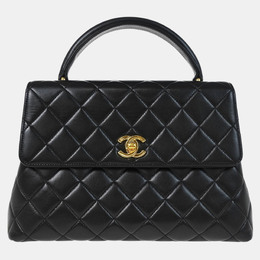 Chanel Black Lambskin Top Handle Bag 1186628