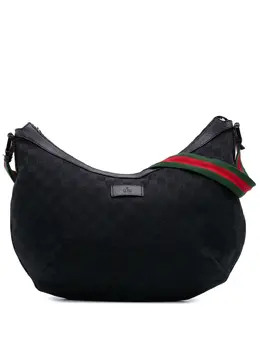 Gucci 2016-2025 Medium GG Canvas Web Half Moon crossbody bag 31344064