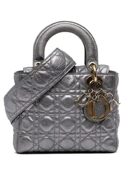 Christian Dior 2017 Small Metallic Grained Calfskin Cannage Supple Lady Dior satchel 31349019