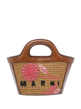 Marni Tropicalia floral-embroidered woven clutch bag 31309078