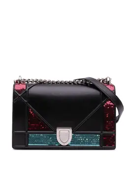 Christian Dior 2015 Medium Lambskin Sequin Diorama Flap crossbody bag 31349276