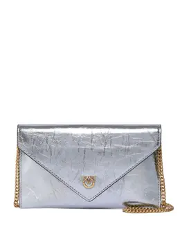 Pinko metallic flap chain clutch 30379399