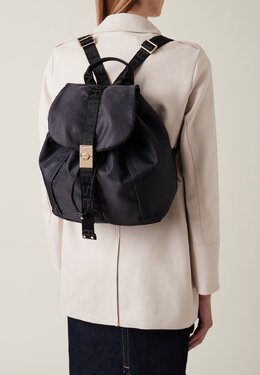 Рюкзак для путешествий FOLD MEDIUM Borbonese, темно-черный b5b51h0dl-q11 | dark black