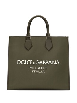 Dolce & Gabbana большая сумка-тоут с логотипом, зеленый bm2271ag182 | зеленый