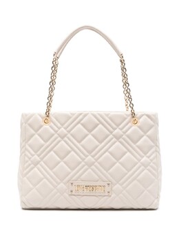 Love Moschino сумка-тоут с логотипом, нейтральный цвет jc4145pp1lla0 | нейтральный цвет