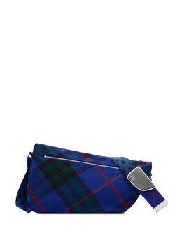 Сумка на плечо в клетку шотландки Shield Burberry, синий 8089303 | синий