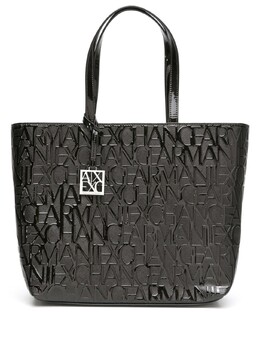 Armani Exchange сумка-тоут с монограммой, черный 942650cc794 | черный