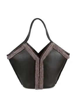 Hereu shearling-trimmed tote bag 31171821