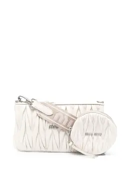 Miu Miu quilted matelassé clutch bag 16728951