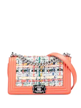 Chanel 2014-2015 Small Tweed and Lambskin Boy Flap crossbody bag 31357729