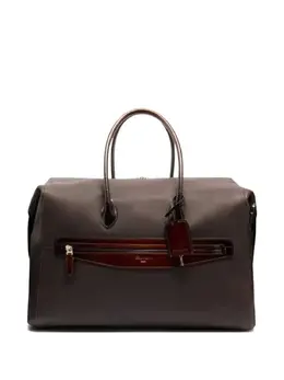 Santoni leather top-handle travel bag 31146501