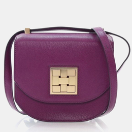 Hermes Mosaique AU 24 Purple Chevre Shoulder Bag 1184587