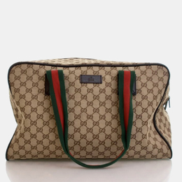 Gucci Carry On Large Beige Supreme Canvas Travel Bag 1184637