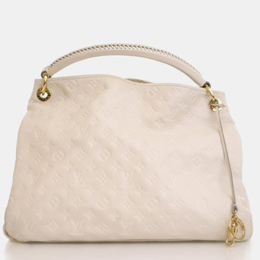 Louis Vuitton Artsy MM Cream White Monogram Empreinte Leather Shoulder Bag 1184600