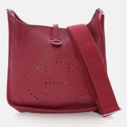 Hermes Evelyne III PM Rouge Clemence Leather Shoulder Bag 1184562