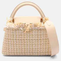 Louis Vuitton Capucines BB Tweed/Leather Top Handle Bag 1185568
