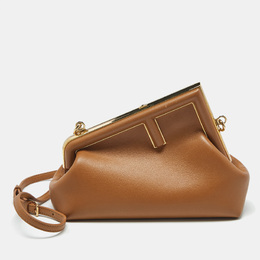 Fendi Brown Leather Small First Shoulder Bag 1188550