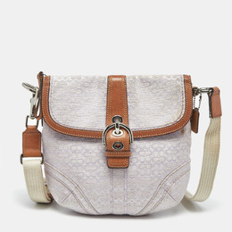 Coach Lavender Logo Jacquard Canvas Soho Swing Crossbody Bag 1188642